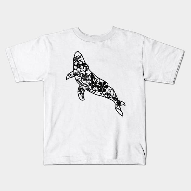 flowers, unique design ,nature big fish Kids T-Shirt by jisstein